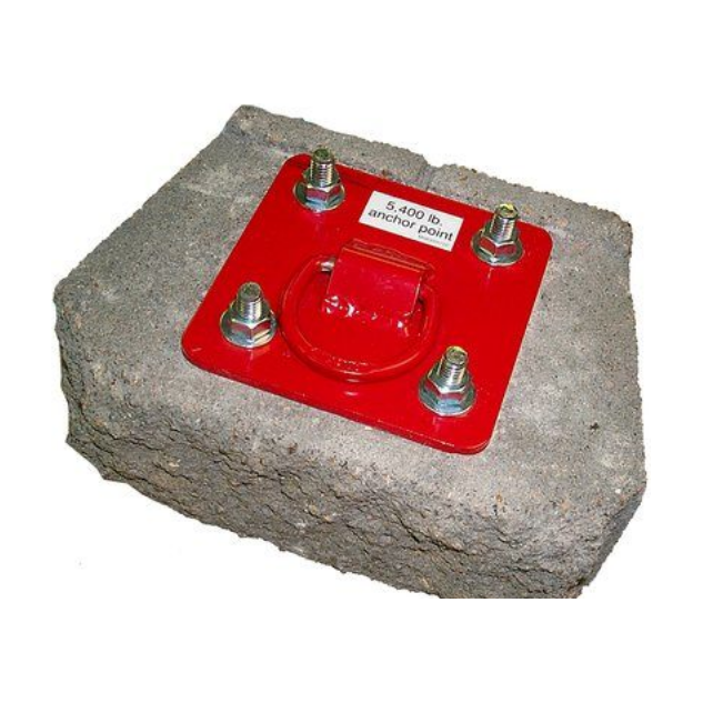 D-RING ANCHORAGE PLATE FOR CONCRETE OR STEEL WITH D-RING