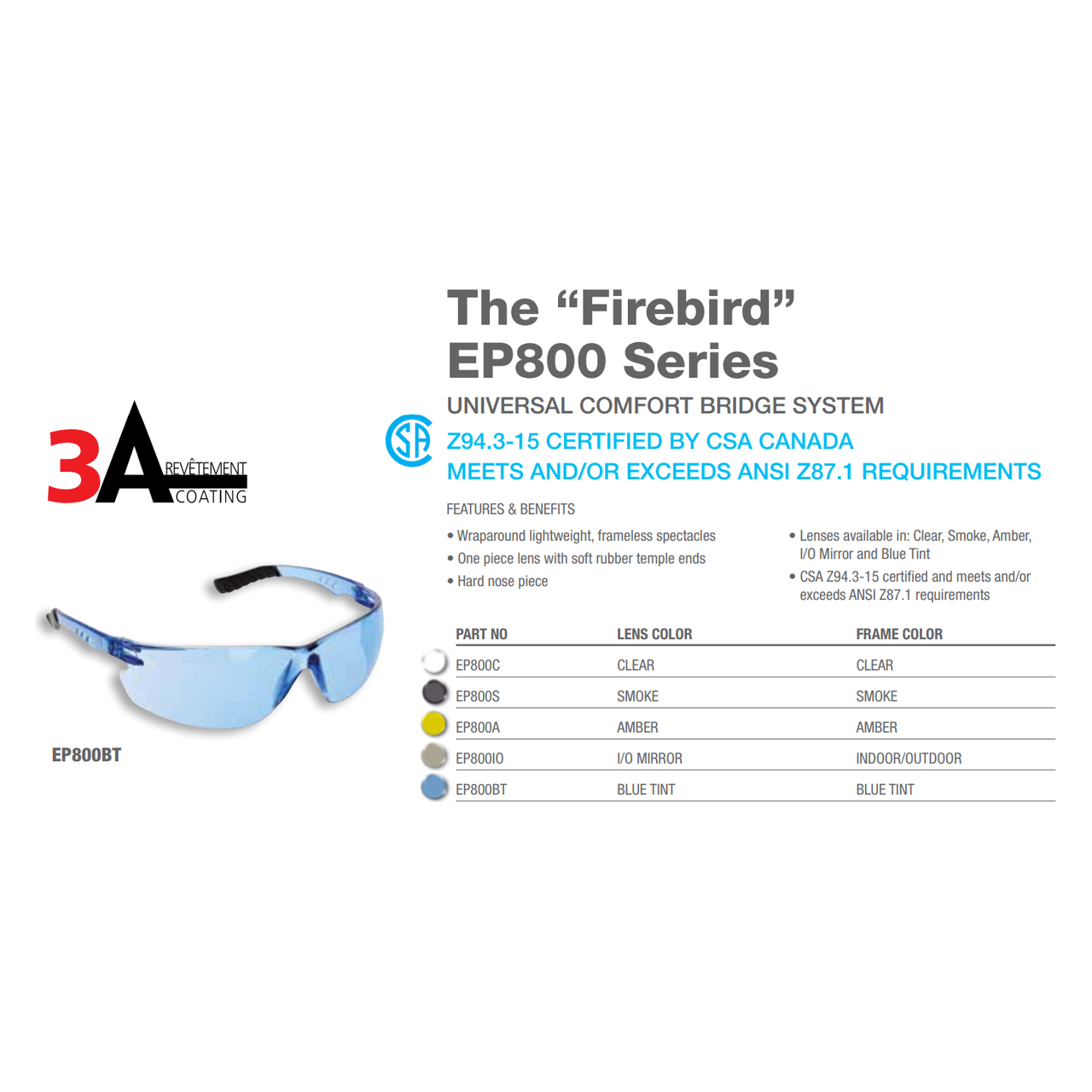 FIREBIRD SAFETY GLASSES CLEAR