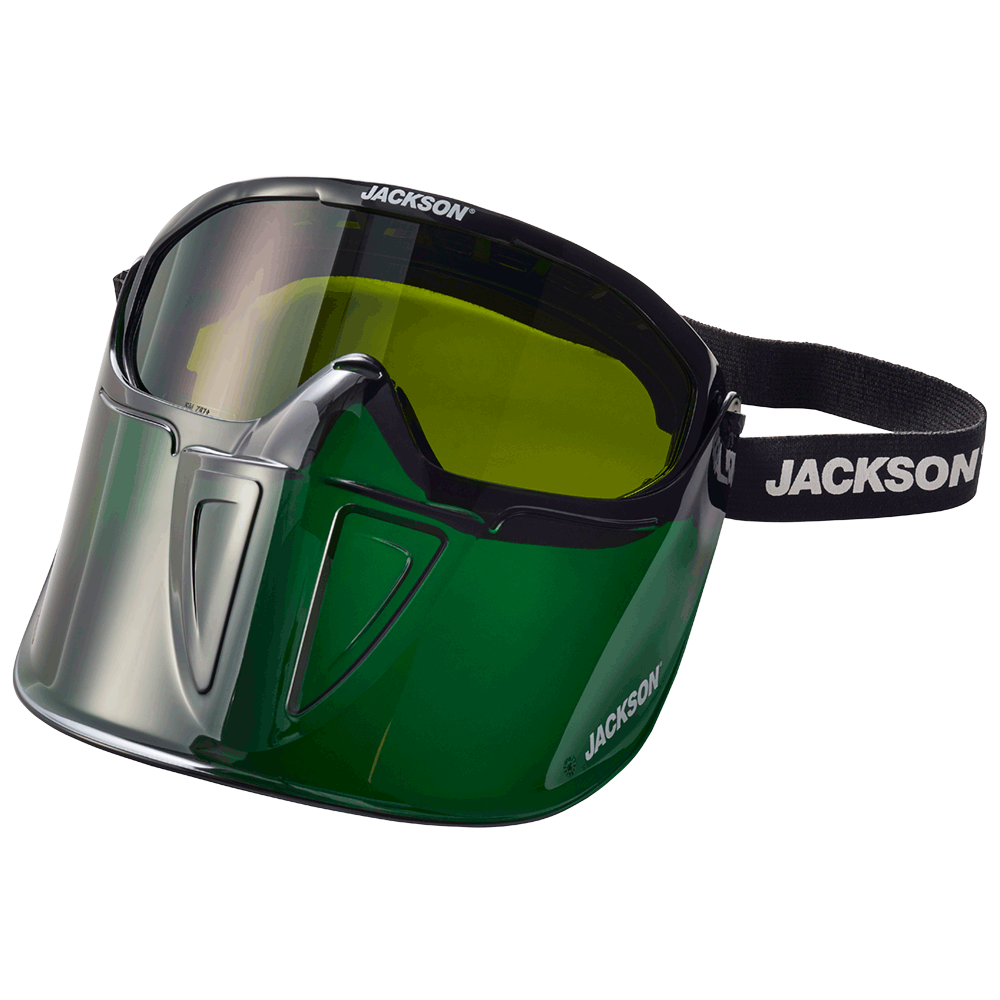 Jackson Jackson GPL500 Series Safety Goggle with Detachable Flip-Up/Flip-Down Face Shield - Green