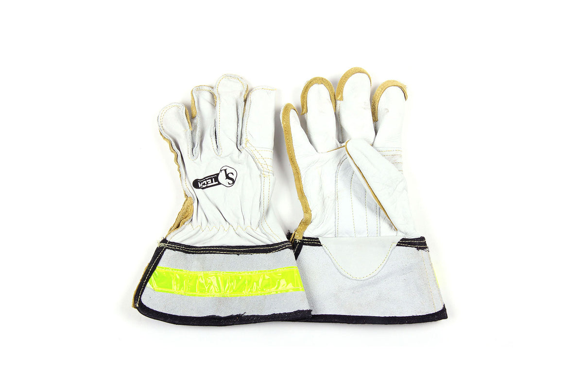 SL TECH SL Tech Lineworker Gloves with Reflective Bands and Lined Palms