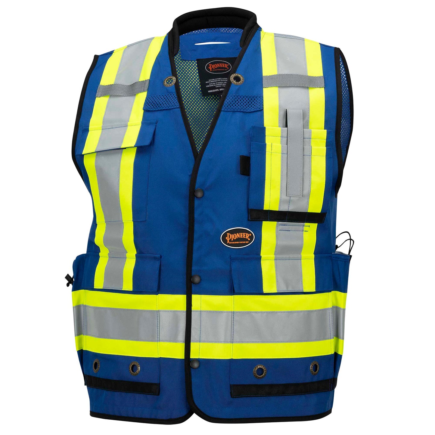 **COMING SOON** HI-VIS ANTIMICROBIAL MESH BACK SURVEYORS VEST - Blue