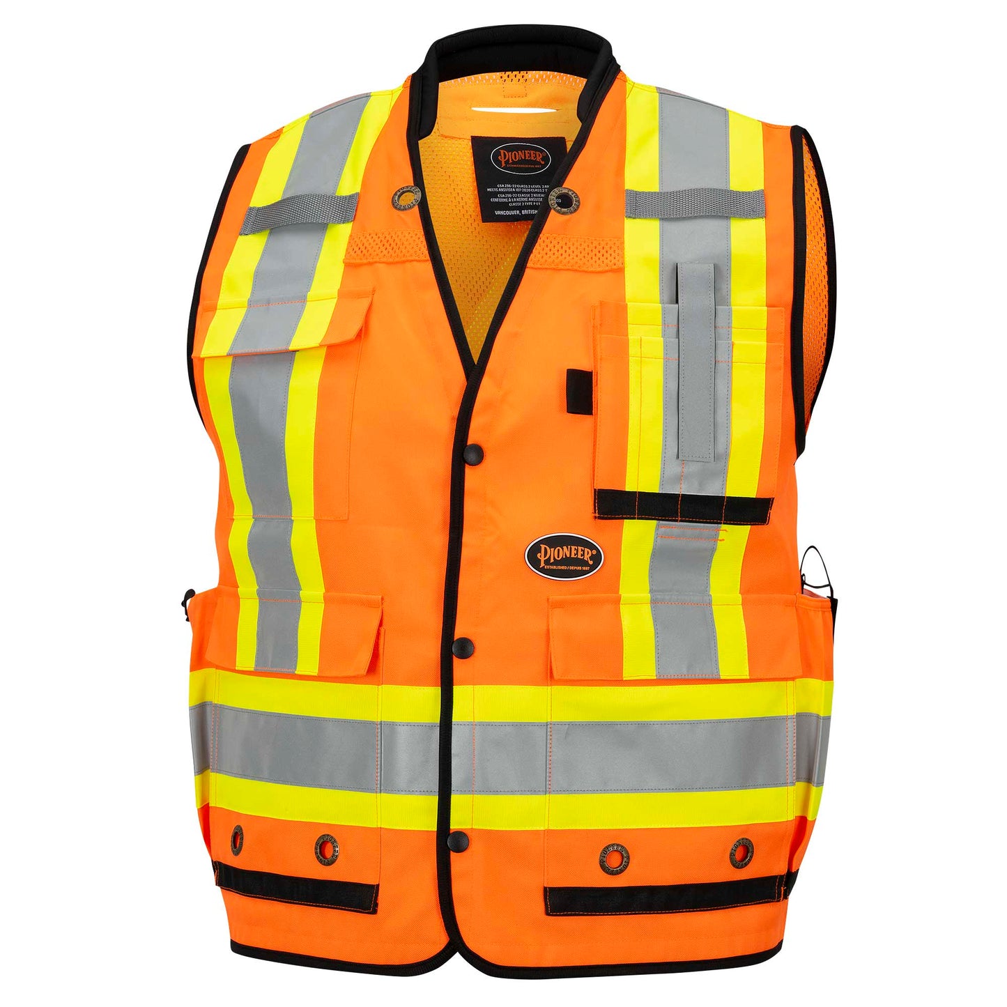 **COMING SOON** HI-VIS ANTIMICROBIAL MESH BACK SURVEYORS VEST - Orange