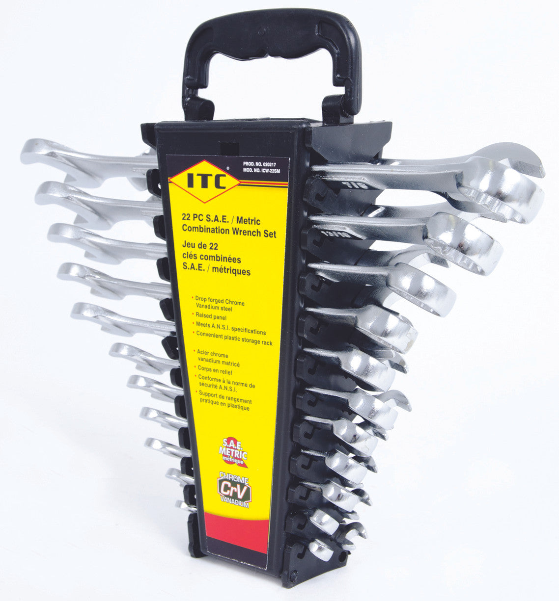 ITC ITC ICW-22SM 22-Piece SAE / Metric Combination Wrench Set