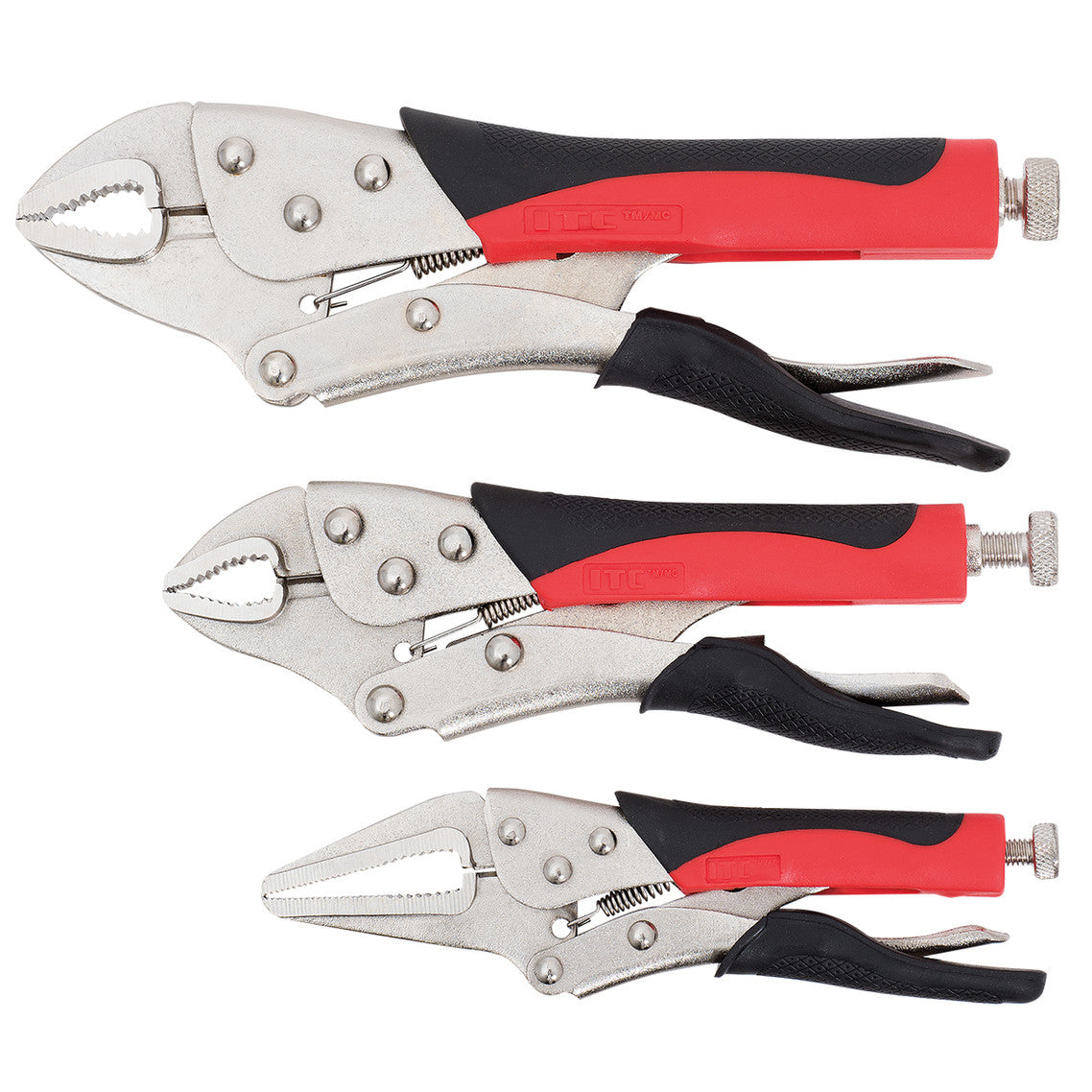 ITC ITC ILPS-3C 3-Piece Cushion Grip Locking Pliers Set