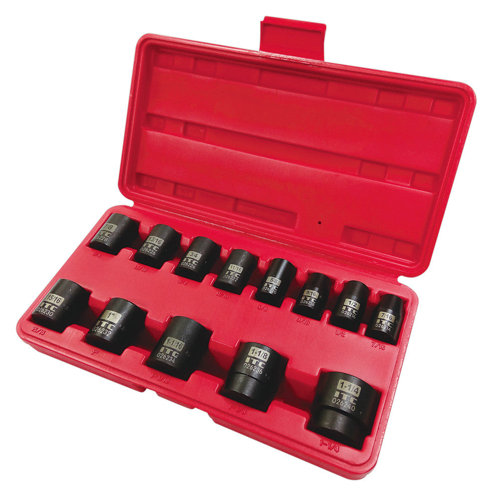 ITC ITC IPS-1312 1/2" Drive 13PC SAE Impact Socket Set