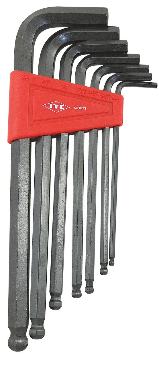 ITC ITC IHKB-7S 7-Piece S.A.E. Ball Nose Hex Key Set