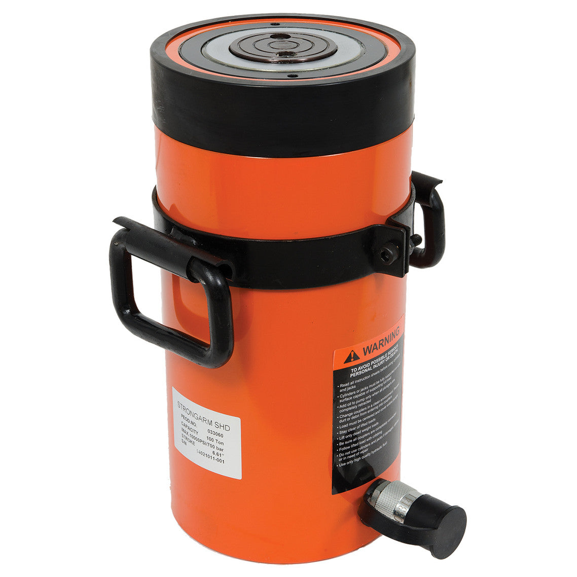 Strongarm Strongarm SACS1006 Single-Acting Cylinder – 100 Metric Ton, Super Heavy Duty