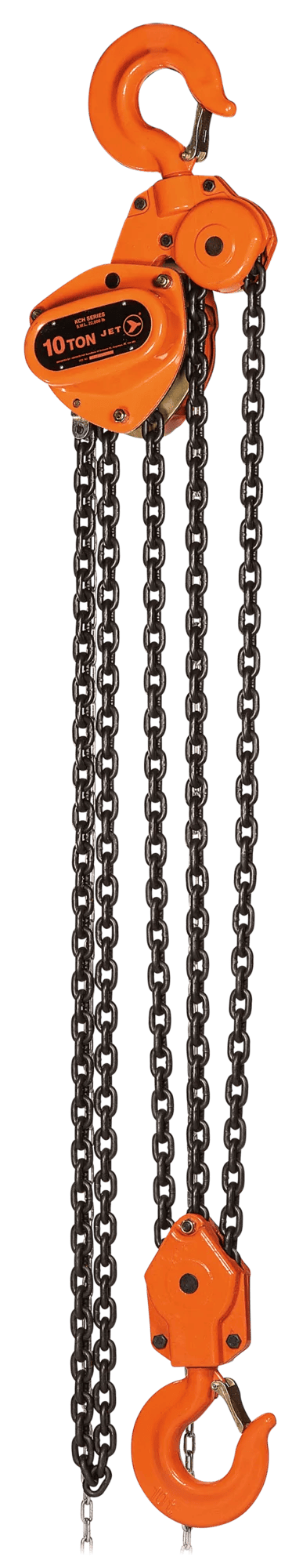 JET Tools JET Tools 101162 KCH Series Heavy Duty Chain Hoist – 10-Ton, 10' Lift
