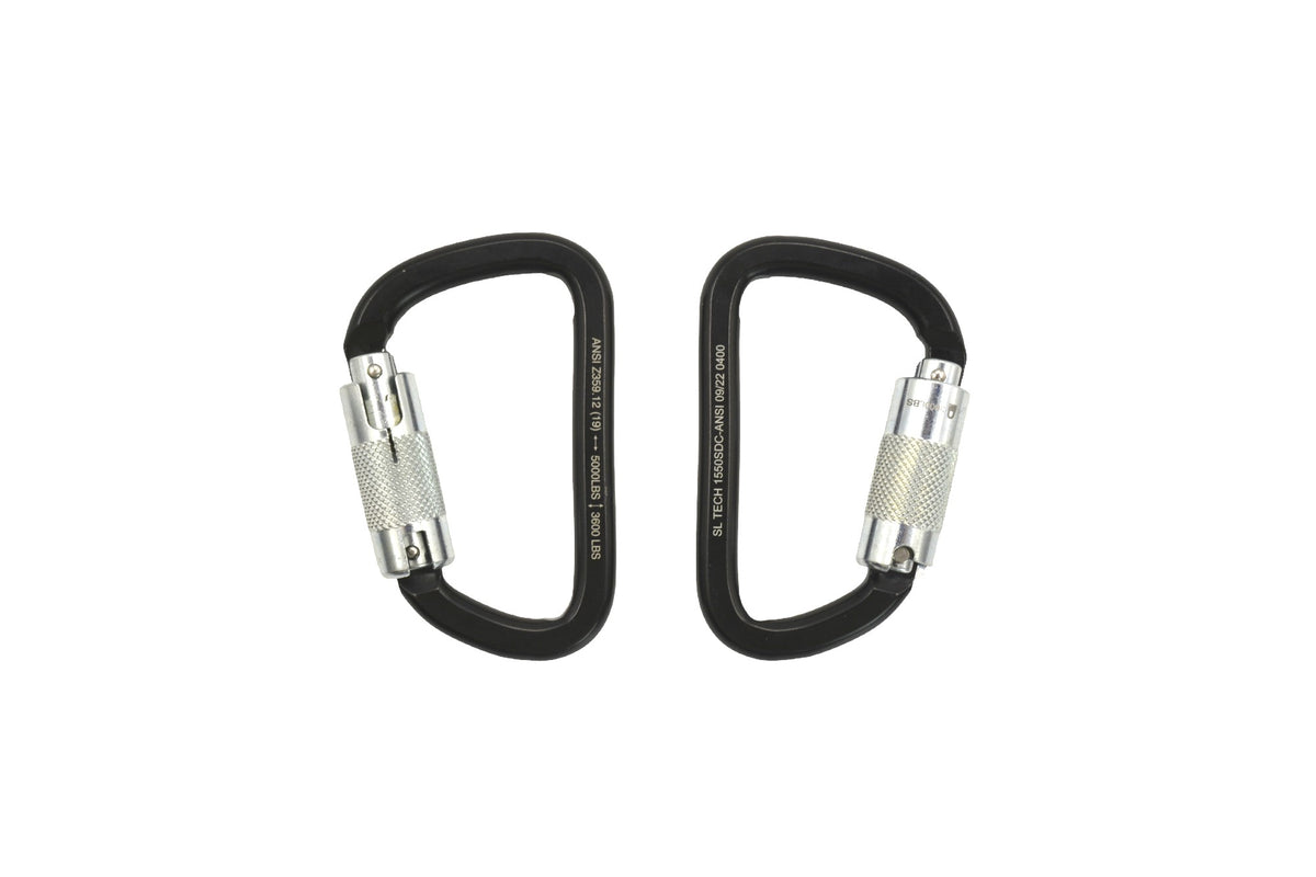 SL TECH SL TECH 3-Action D-Shaped Steel Carabiner — 1550SDC-ANSI