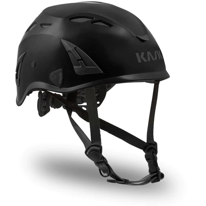 The Kask SuperPlasma HD helmets have been specifically designed for professional rescue and work-at-height applications provide the ultimate in head protection! They are lightweight, compact, amazingly comfortable and well-ventilated with 10 air intakes, equipped with protective aluminum anti-intrusion grills to deflect debris and water.  Soft polyethylene side retractors regulate length of the straps, with a special red-colored ring on one for fastening the helmet to a harness

ANSI Z89.1-2014 
CSA Z94.1-