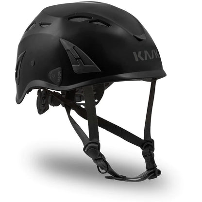 The Kask SuperPlasma HD helmets have been specifically designed for professional rescue and work-at-height applications provide the ultimate in head protection! They are lightweight, compact, amazingly comfortable and well-ventilated with 10 air intakes, equipped with protective aluminum anti-intrusion grills to deflect debris and water.  Soft polyethylene side retractors regulate length of the straps, with a special red-colored ring on one for fastening the helmet to a harness

ANSI Z89.1-2014 
CSA Z94.1-