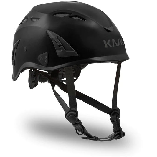 The Kask SuperPlasma HD helmets have been specifically designed for professional rescue and work-at-height applications provide the ultimate in head protection! They are lightweight, compact, amazingly comfortable and well-ventilated with 10 air intakes, equipped with protective aluminum anti-intrusion grills to deflect debris and water.  Soft polyethylene side retractors regulate length of the straps, with a special red-colored ring on one for fastening the helmet to a harness

ANSI Z89.1-2014 
CSA Z94.1-