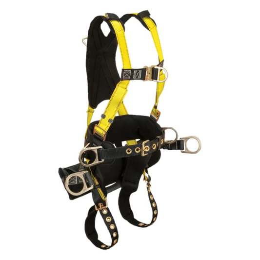 Specifications

Material: Polyester Webbing
Dee-Rings: Alloy Steel
Buckles: Tongue Buckles waist and legs, Quick connect chest buckle
Dee-Ring Classifications: A-D-L-P
Certification: CSA Z259-10-2018, ANSI Z359.11-2014, OSHA 1926.502 – 1910.66