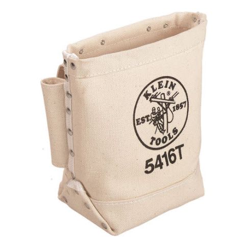 KLEIN TOOL BAG, BULL-PIN AND BOLT BAG, TUNNEL LOOP, CANVAS, 5 X 10 X 9-INCH