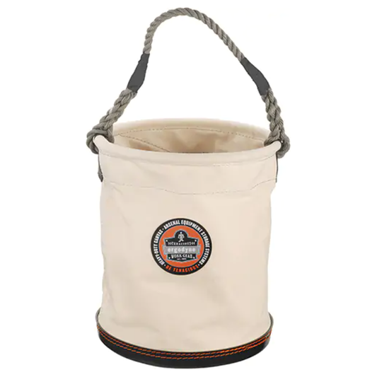 ARSENAL PLASTIC BOTTOM CANVAS TOOL BUCKETS, CANVAS, 12.5" DIA. X 15" H, 100 LBS. LOAD RATING