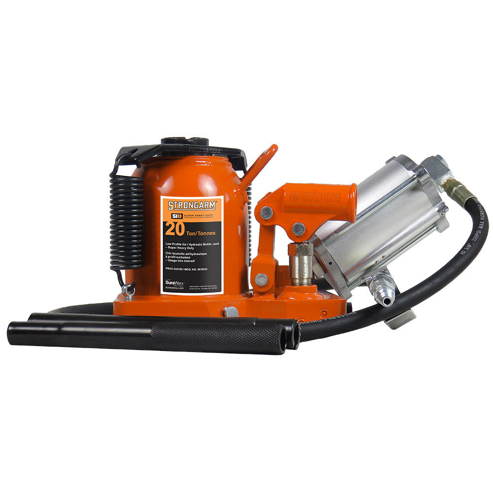 Strongarm Strongarm 391SHD 20 Ton Low Profile Air/Hydraulic Bottle Jack – Super Heavy Duty