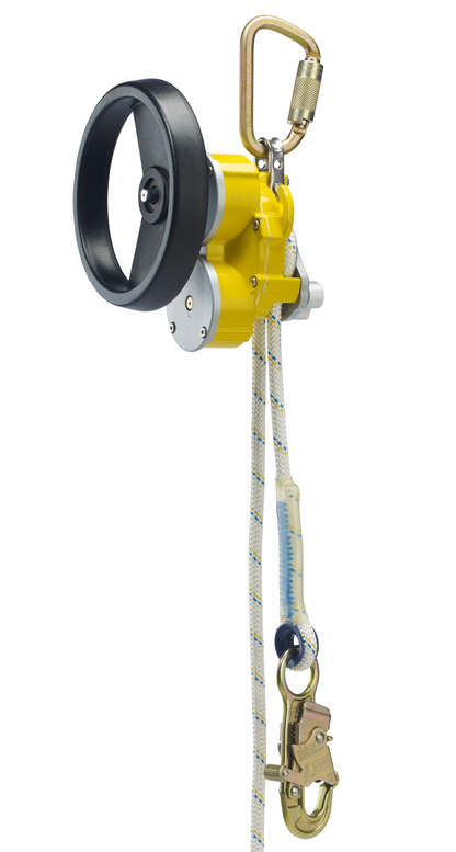 3M DBI-SALA Rollgliss R550 humidity-case configuration; representative wheel-device photo, humidity-resistant case not pictured