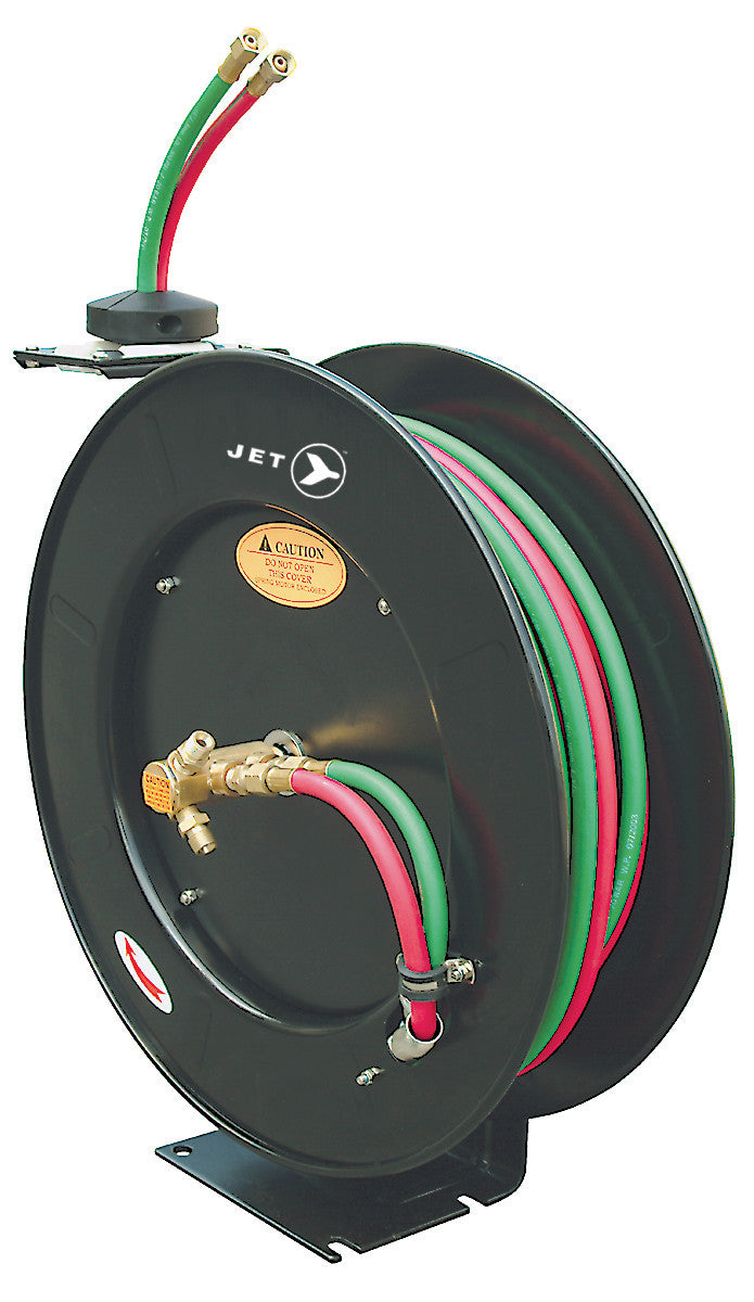 JET Tools JET Tools OA1450 Heavy-Duty Retractable Oxy-Acetylene Hose Reel, 1/4" x 50'