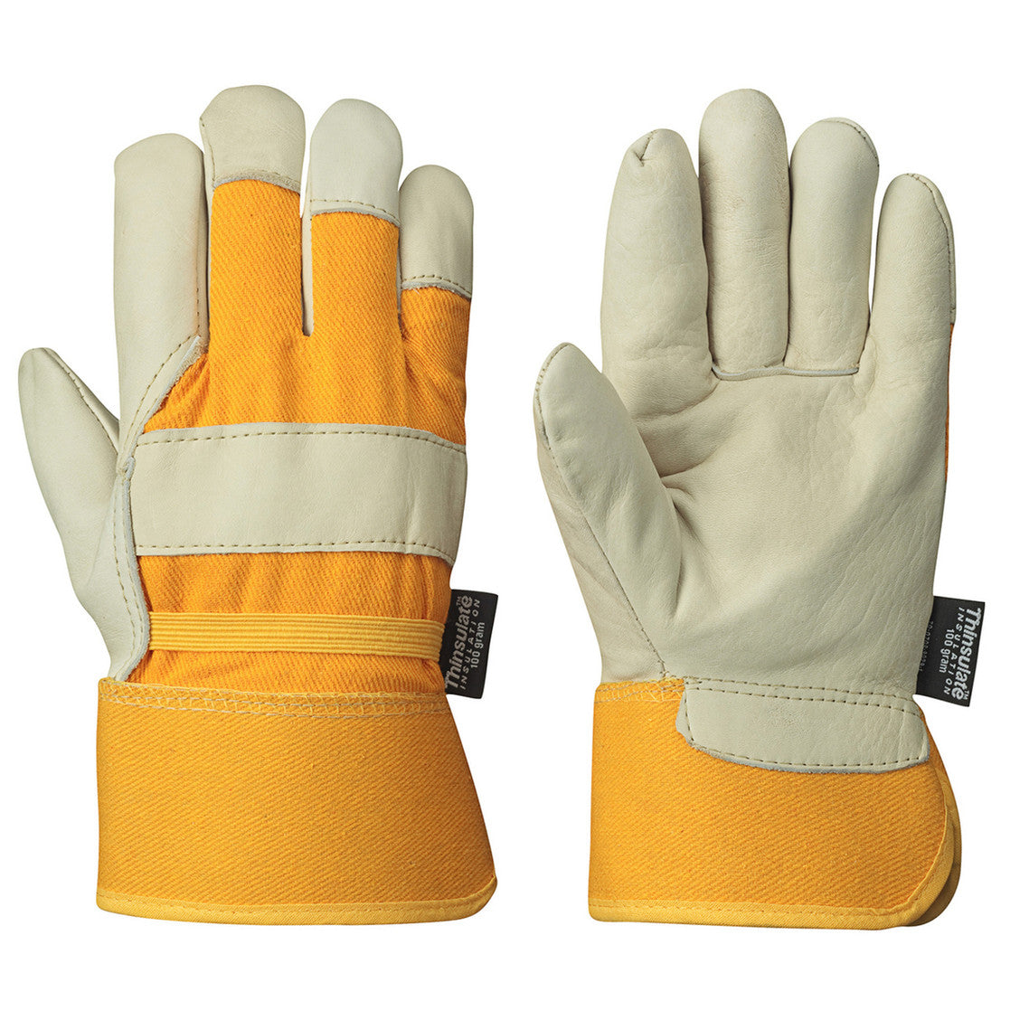 Pioneer Pioneer 632B Insulated Cowgrain Fitter’s Gloves – Yellow, 2XL, 12 Pairs