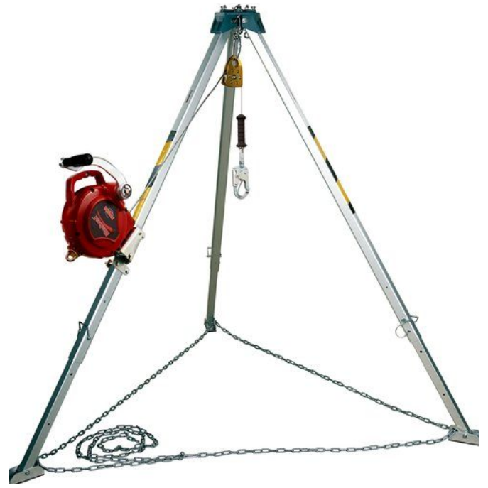 PROCONFINED SPACE SYSTEM 8FT (2.4M) AK105A ALUMINUM TRIPOD W/ 359109 50FT S.S. 3-WAY
