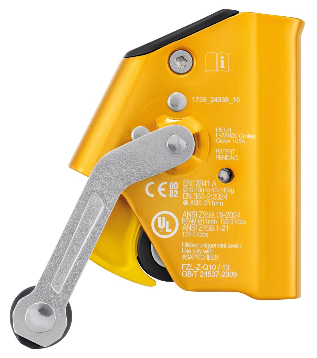 PETZL Petzl ASAP LOCK Mobile Rope Fall Arrester – B071BBB00