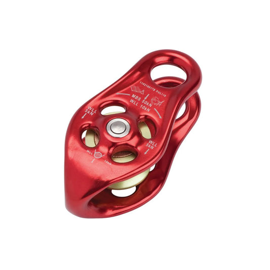 The Pinto Pulley is designed to be textile friendly. With hot forged curves and fairlead flares, ropes can run along the pulley without cutting in. This will save you money on costly replacement and repairs, by minimizing damage to your equipment. Aside from preventing damage, the Pinto is also versatile. Users can clip, hitch, splice or thread to either the anchor holes or the becket. Users can use the Pinto can in numerous work and rescue configurations, which is why it outclasses many of its competitors
