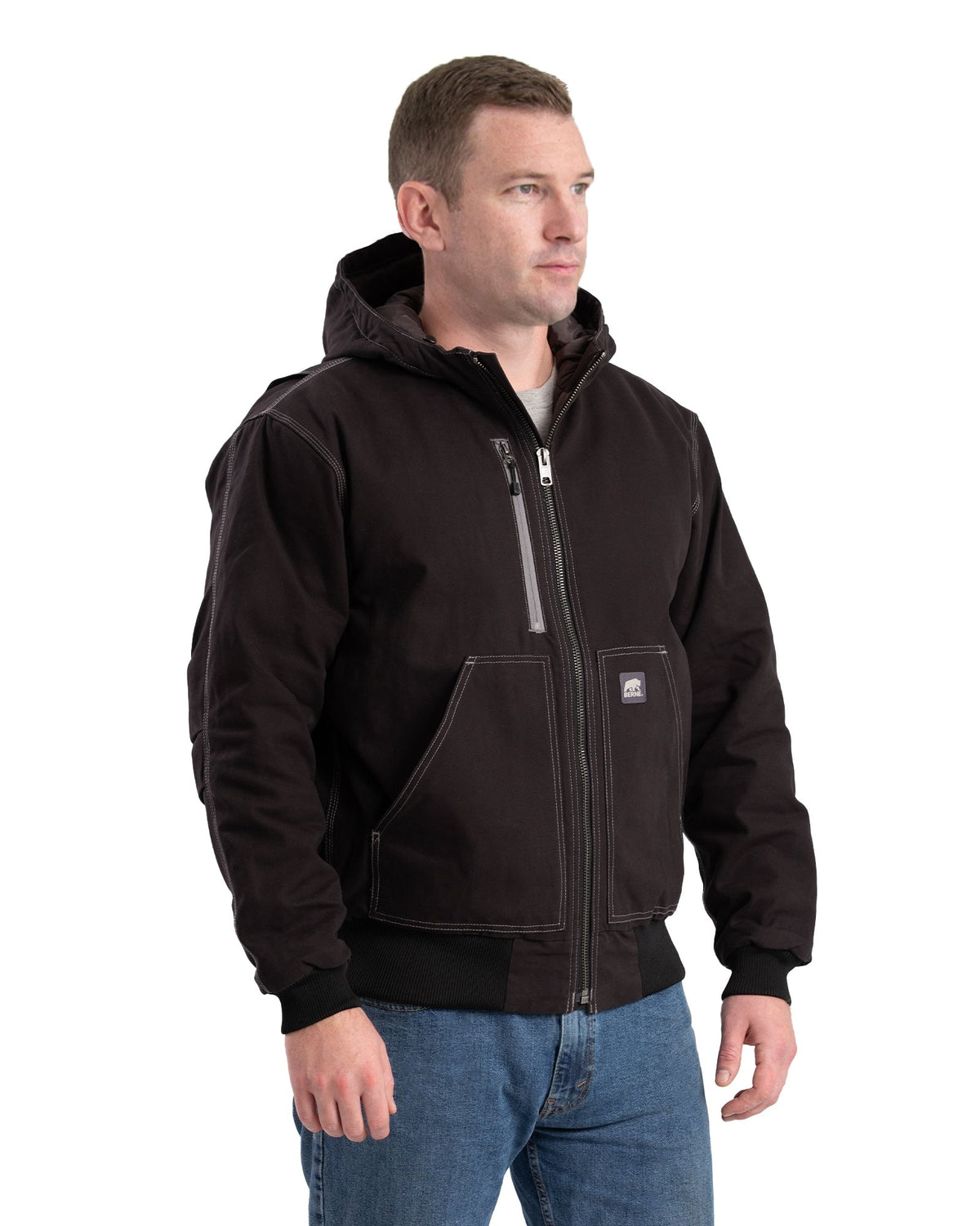 Stormtech Berne HJ61 Highland Duck Hooded Active Jacket – Black / XL / Regular