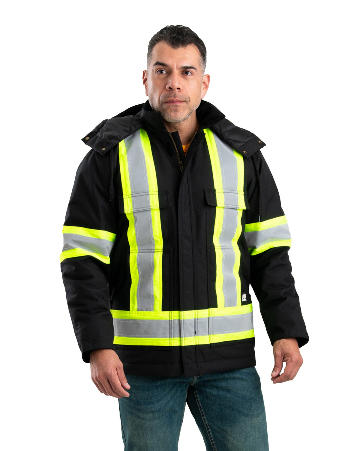 Stormtech Berne HVNCH03 Arctic Insulated Reflective Chore Coat – Black – Black / XL / Tall