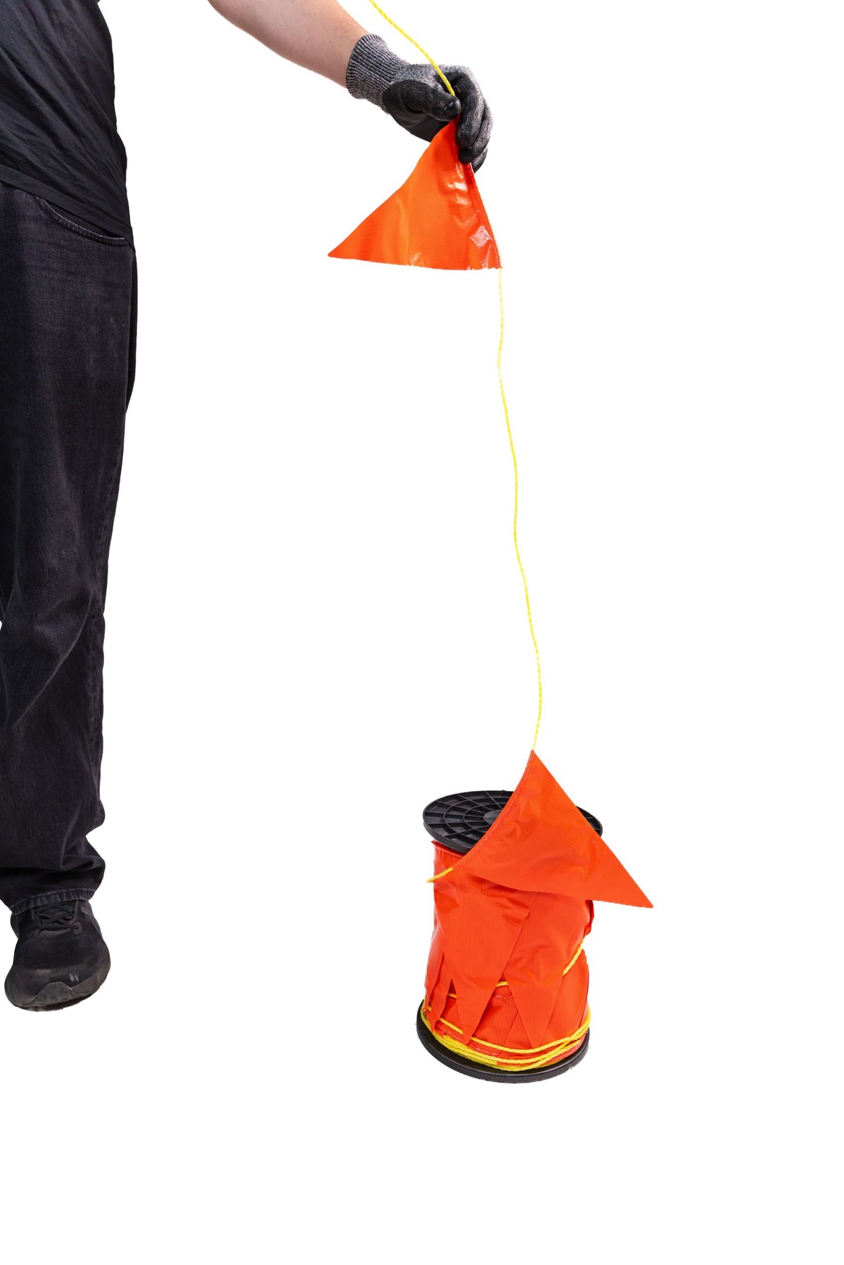 HIIGARD HIIGARD Flagged Warning Line, 3/16-Inch Polypropylene Rope