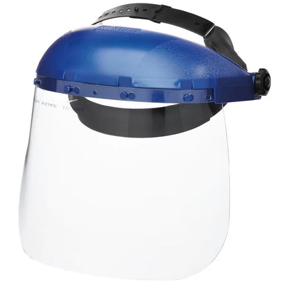 Single Crown Face Shield with Window and Ratcheting Headgear - Uncoated — official manufacturer product view
