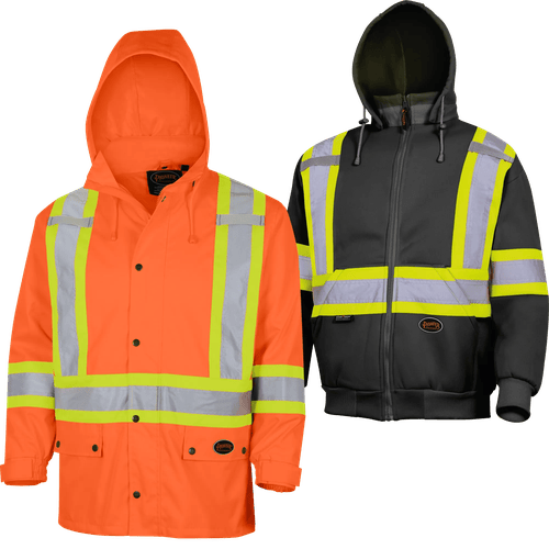 Pioneer 3-in-1 Winter Jacket & Fleece Hoodie Combo Kit – Hi-Vis Orange/Black