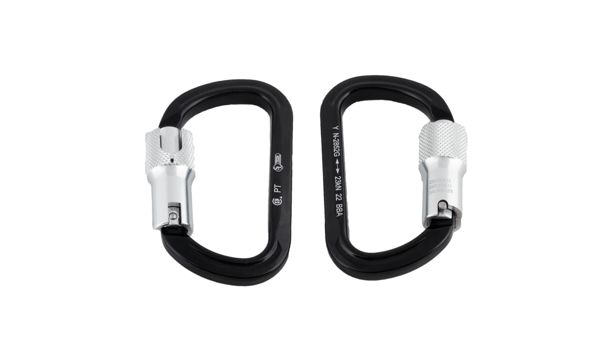 Securite Landry Securite Landry N2852GTR D-Shaped Aluminum Carabiner, CSA