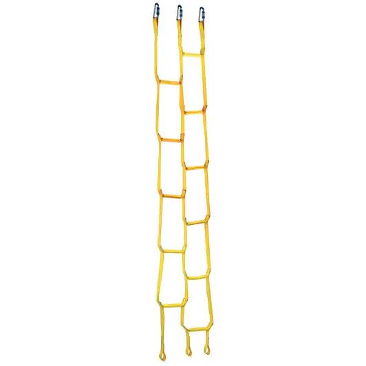 3M DBI-SALA Rollgliss 8516294 yellow 8 ft staggered-step rescue ladder with three anchoring carabiners