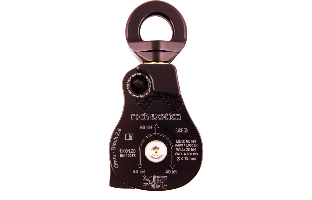 ROCK EXOTICA ROCK EXOTICA Omni-Block 2.6 Black Single Pulley — P55 B