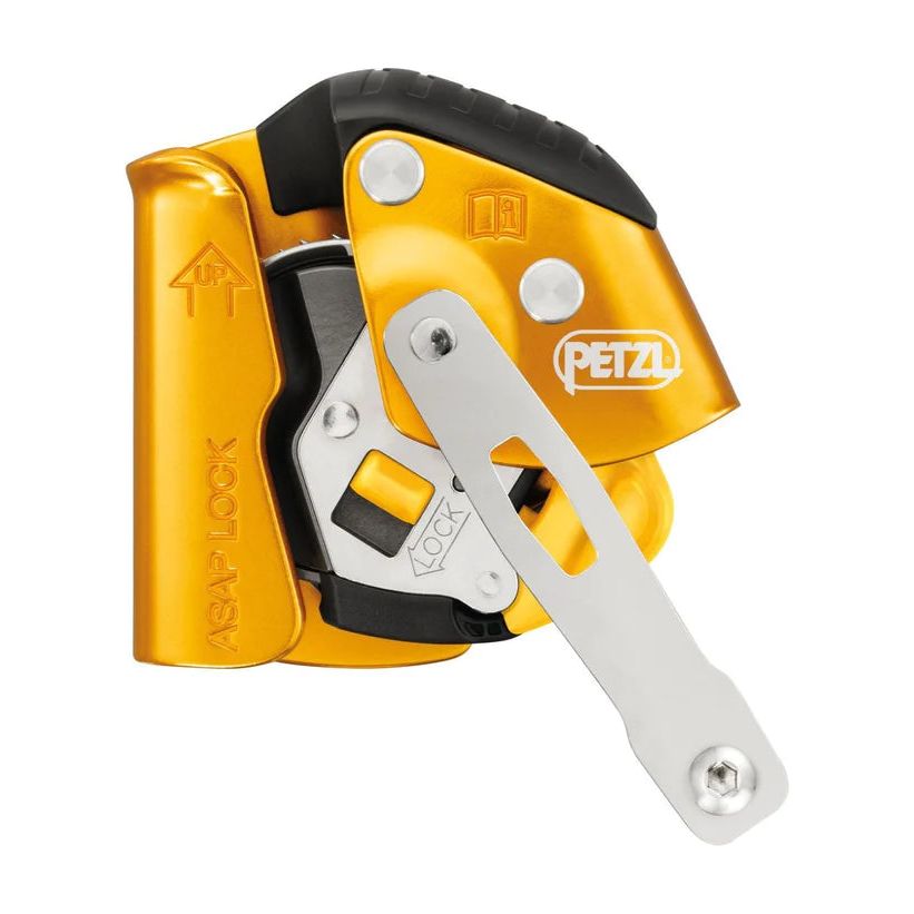 DESCRIPTION
Constant fall protection:
- arrests falls, slides, and uncontrolled descents
- works on vertical or angled rope
- locks on the rope even if grabbed during the fall
Integrated locking function allows the user to immobilize the device in order to reduce the potential fall distance. In the event of a strong wind, this function also prevents the rope from being blown upward
Simple to use, and effective:
- moves up or down the rope, without any manual operation
- easy to install and remove at any
