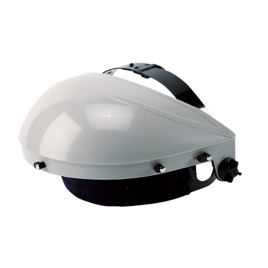 SINGLE CROWN FACE SHIELD WITH RATCHETING HEADGEAR