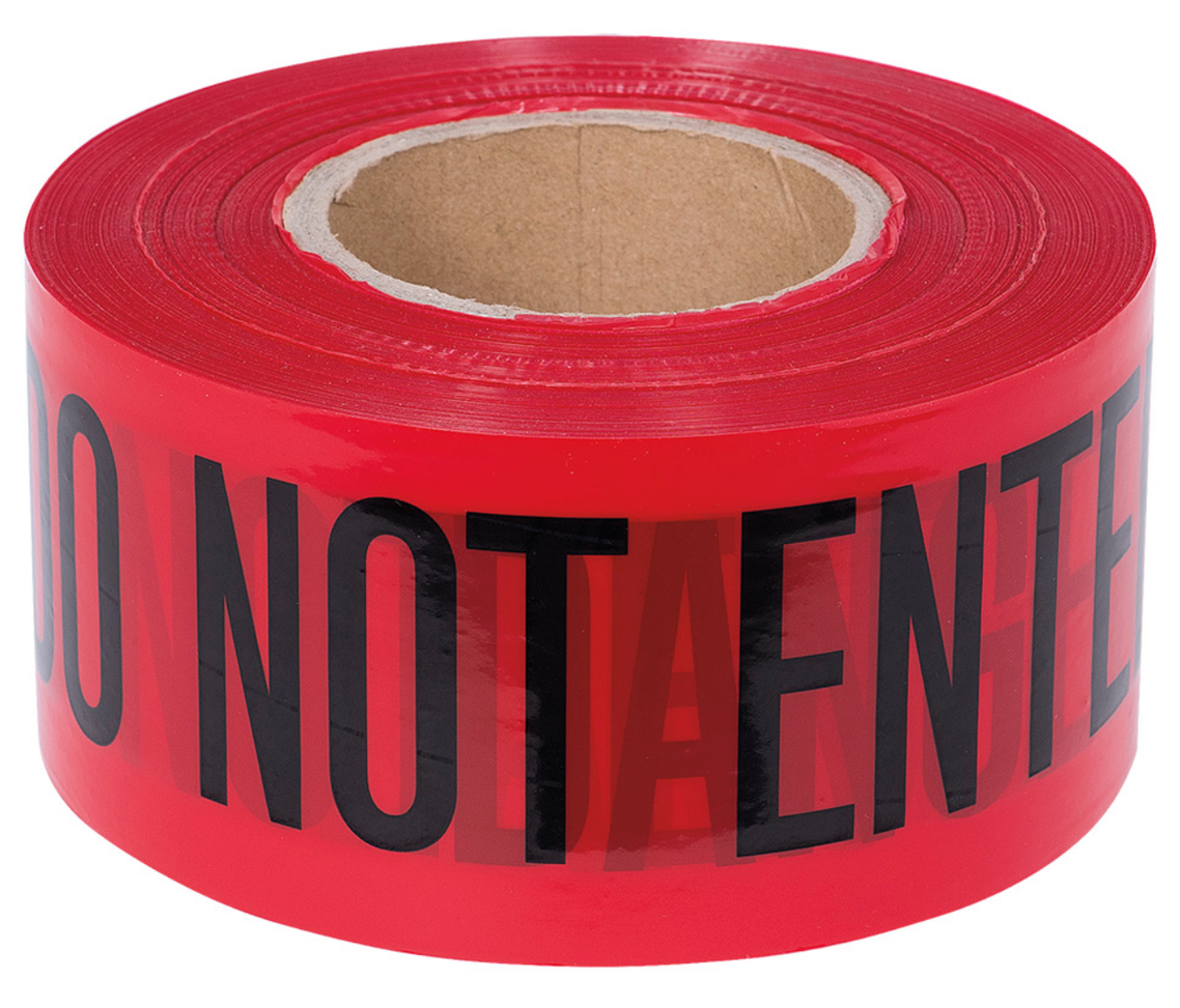 Pioneer Pioneer 379 “Danger Do Not Enter” Barrier Tape – Red/Black, 3 in. × 1,000 ft., 10 Rolls