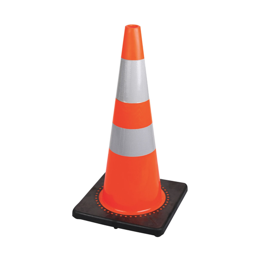 Pioneer Pioneer 183 Premium Flexible PVC Safety Cone — 28" (71 cm), Hi-Vis Orange
