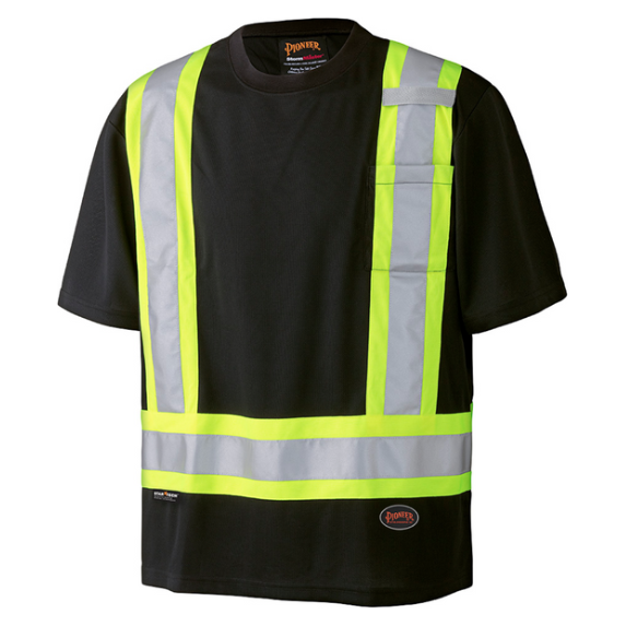 PIONEER 6992 BIRDSEYE SAFETY T-SHIRT - BLACK