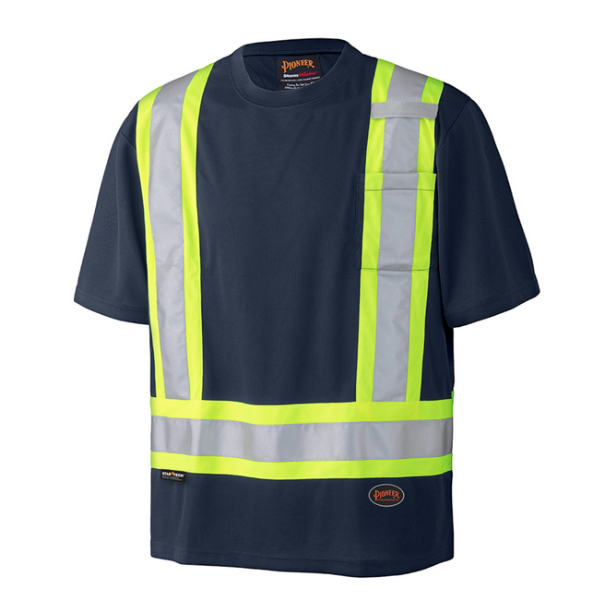 PIONEER 6992N BIRDSEYE SAFETY T-SHIRT - NAVY