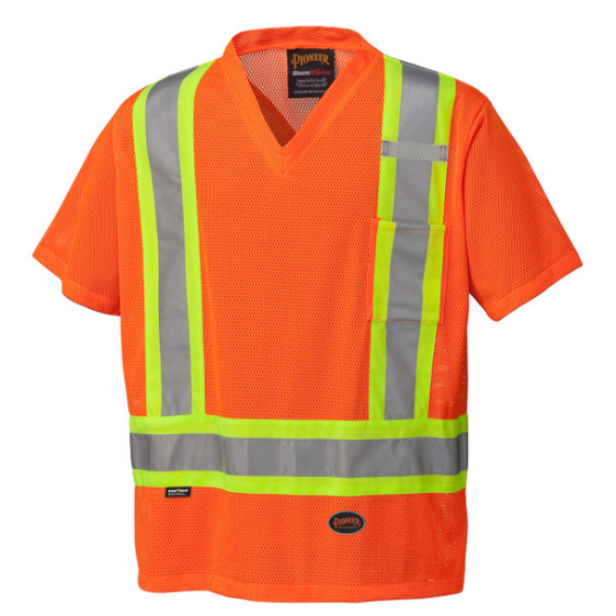 PIONEER 5994 HI-VIZ TRAFFIC MESH T-SHIRT - HI-VIZ ORANGE