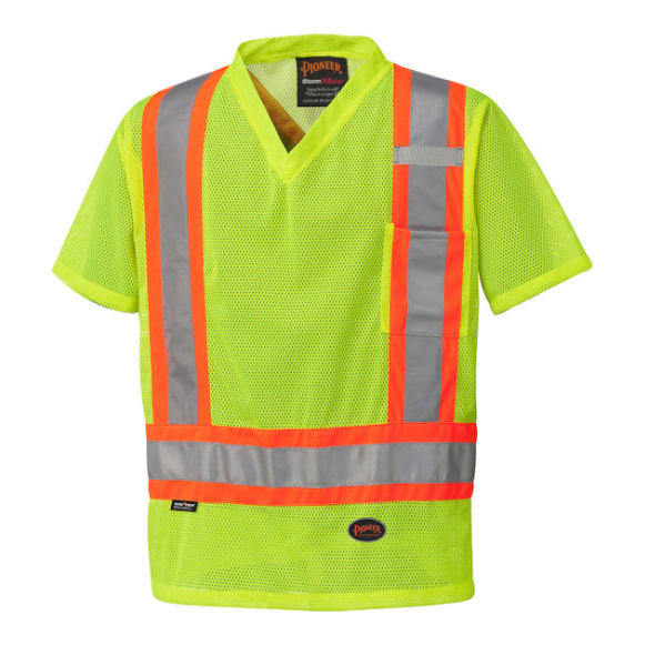 PIONEER 5997 POLY MESH SAFETY SHIRT - HI-VIZ YELLOW/GREEN