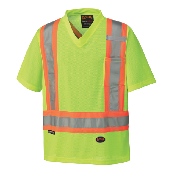 PIONEER 6989 MICRO MESH SAFETY T-SHIRT - HI-VIZ YELLOW/GREEN