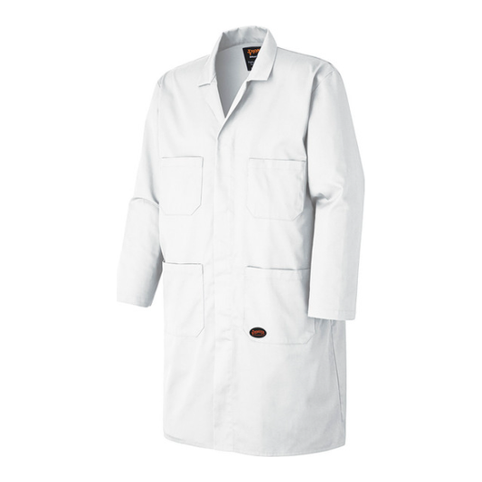 PIONEER 518 SHOP COAT - WHITE