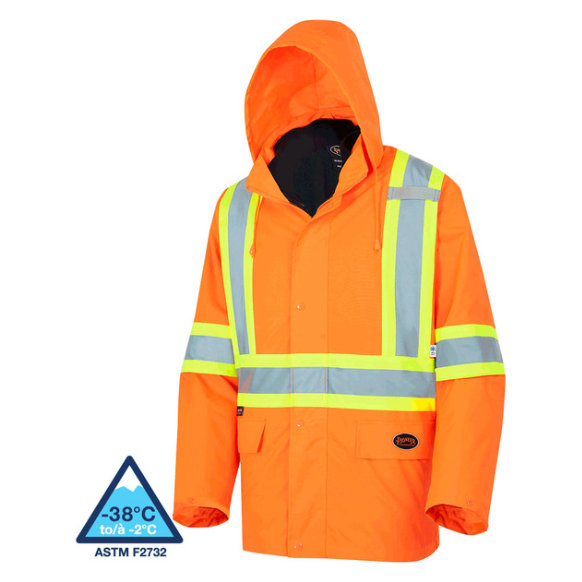 PIONEER 5632 SAFETY RAINWEAR / PARKAS (300D) - HI-VIZ ORANGE