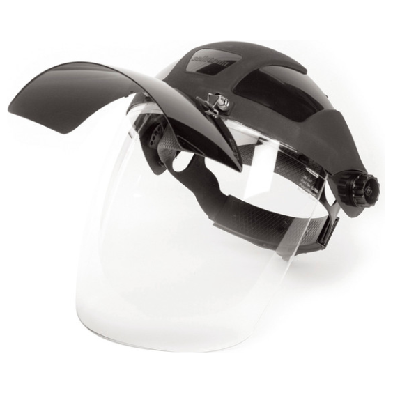 S32181 MULTI-PURPOSE FACE SHIELD WITH FLIP-UP IR WINDOW AND RATCHETING HEADGEAR