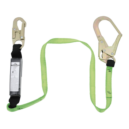 PEAKWORKS SA-5402-6 SHOCK ABSORBING LANYARD - SNAP & FOAM HOOKS - 6' (1.8M)
