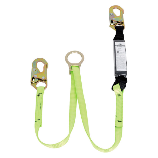 PEAKWORKS SA-5405-6 SHOCK ABSORBING LANYARD - SNAP HOOKS & TIE BACK - 6' (1.8 M)