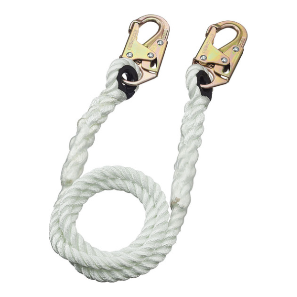 LAN-1222-6 RESTRAINT LANYARD - 5/8" ROPE - SNAP HOOKS - 6' (1.8 M)