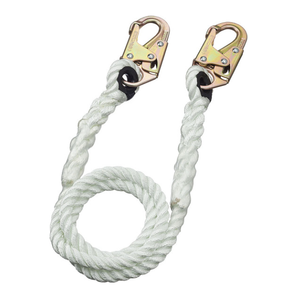 LAN-1222-4 RESTRAINT LANYARD - 5/8" ROPE - SNAP HOOKS - 4' (1.2 M)